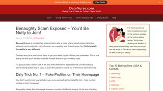 Benaughty Scam Exposed – You'd Be Nutty to Join! - DateNurse
