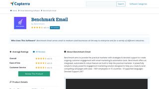 Benchmark Email Reviews and Pricing - 2019 - Capterra