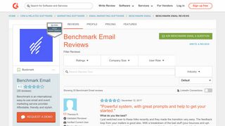 Benchmark Email Reviews 2019 | G2 Crowd