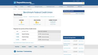 Benchmark Federal Credit Union Reviews and Rates - Pennsylvania