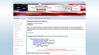 Benchmark KB online reference - MTStars