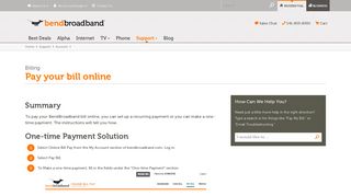Pay your bill online | BendBroadband