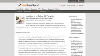 Now Log In to Online Bill Pay with BendBroadband-Provided Email ...