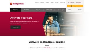 Activate your card – credit cards | Bendigo Bank
