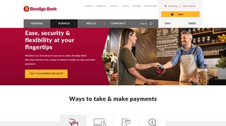 Take and make payments - Merchant services | Bendigo Bank