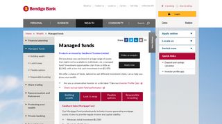 Managed Investment Funds – Bendigo Bank