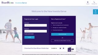 InvestorServe - Login