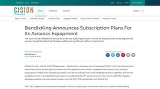 BendixKing Announces Subscription Plans For Its Avionics Equipment