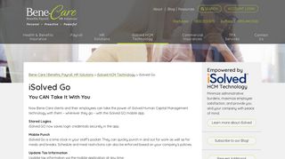 iSolved Go | Bene-Care | Benefits, Payroll, HR Solutions