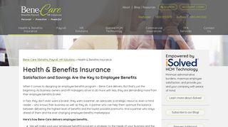 Health & Benefits Insurance | Bene-Care | Benefits, Payroll, HR ...