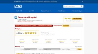Reviews and ratings - Benenden Hospital - NHS