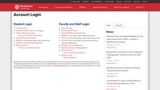 Account Login - Benedictine University
