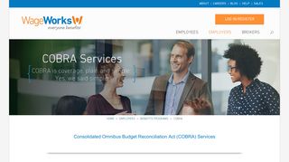 Employer COBRA Health & Benefits Administration | WageWorks ...