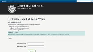 Self Service Portal - Kentucky.gov