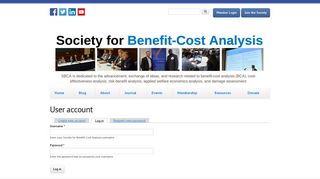 Admin Login - Society for Benefit-Cost Analysis
