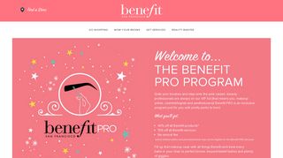 Benefit PRO Program - Benefit Cosmetics