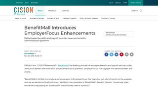 BenefitMall Introduces EmployerFocus Enhancements - PR Newswire