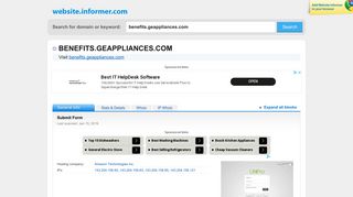 benefits.geappliances.com at WI. Submit Form - Website Informer