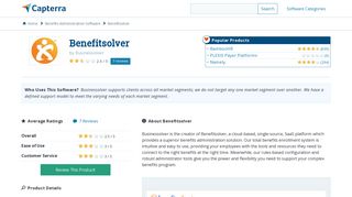 Benefitsolver Reviews and Pricing - 2019 - Capterra