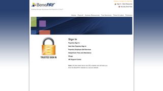 Sign In - BenePAY | Payroll, Human Resources, Tax Services, Time ...
