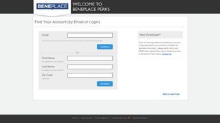 Find Your Account (by Email or Login) - Beneplace Perks