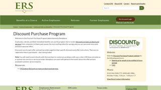 Discount Purchase Program | ERS