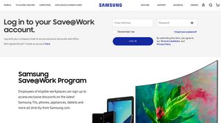 Workplace Discount Program Log in | Samsung US