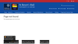St Benet's Hall - login - University of Oxford