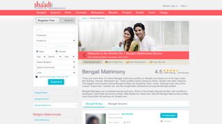 Bengali Matrimony - No 1 Site for Bengali Matrimonials ... - Shaadi.com