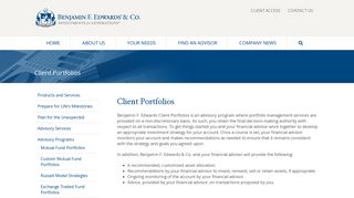 Client Portfolios | Benjamin F. Edwards & Co.