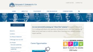 Career Opportunities | Benjamin F. Edwards & Co.