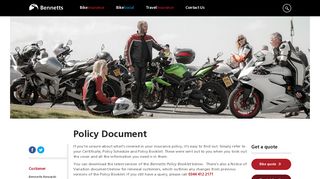 About Your Motorcycle Insurance Policy - Bennetts