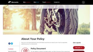 About your policy - Bennetts