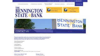 Contact Us - Bennington State Bank