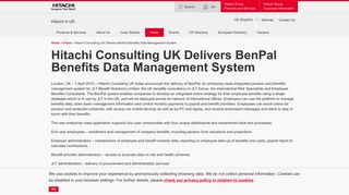 Hitachi Consulting UK Delivers BenPal Benefits Data Management ...
