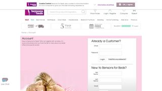 Customer Login | Bensons for Beds
