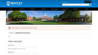 User account | Bentley University