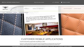 Bentley Motors Website: World of Bentley: Ownership: Technology ...