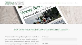 SIGN UP TO VINTAGE BENTLEY NEWS - William Medcalf Vintage ...