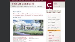 Benton Hall - Capital Project - Colgate University