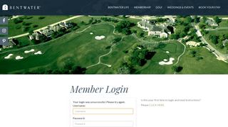 Bentwater Yacht & Country Club Member Login