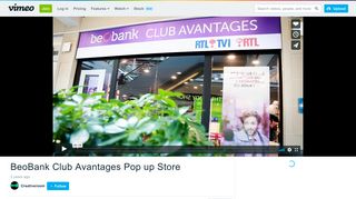 BeoBank Club Avantages Pop up Store on Vimeo