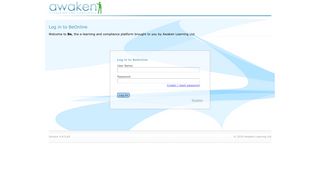 Awaken Online Training - Log in to BeOnline