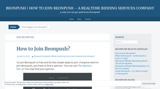 join beonpush | Beonpush | How to Join Beonpush - A Realtime ...