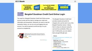 Bergdorf Goodman Credit Card Online Login - CC Bank
