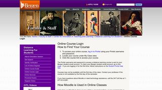 Online Course Login | Bergen Community College