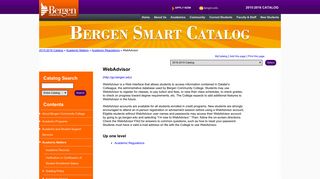 Bergen Community College - WebAdvisor