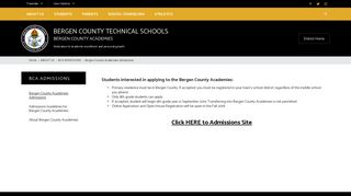 BCA ADMISSIONS / Bergen County Academies Admissions