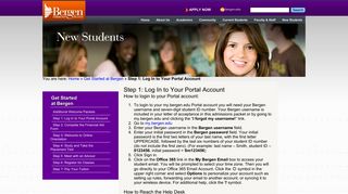 Step 1: Log In to Your Portal Account | Bergen Community College