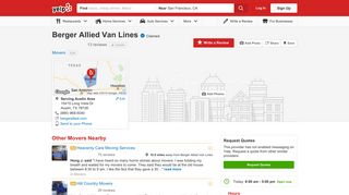 Berger Allied Van Lines - 13 Reviews - Movers - 15415 Long Vista Dr ...